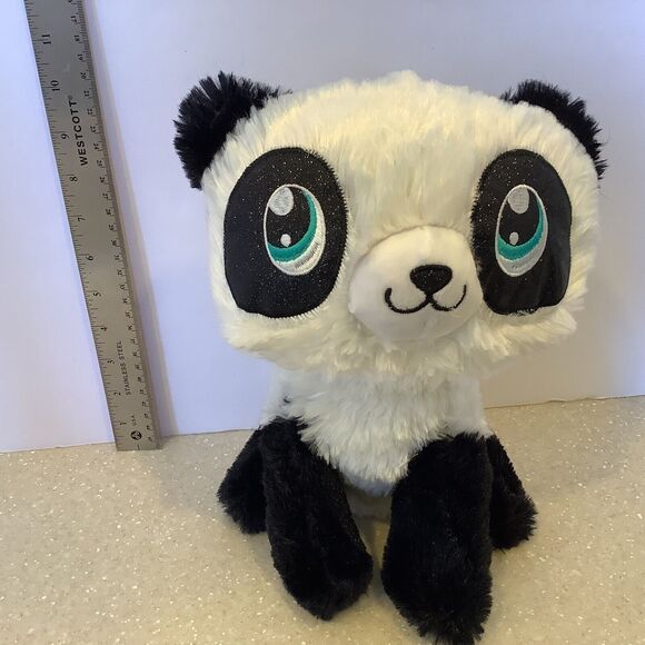 Dan Dee Plush Panda Bear With Embroidered Green Eyes Stuffed Animal Soft Toy - Picture 3 of 8